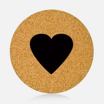 모두의팩토리 코르크사인 숫자 알파벳 코르크코스터 컵받침, 44. 코르크사인 기호 [ ♥ ]