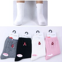 낭낭공주샵 체크곰자수아동양말 S705