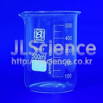 [JLS] [5ml일회용스포이드 SH강화유리삼각플라스크 SH강화유리비커] [실험재료], 1개, 2. 비이커 300ml