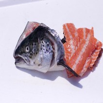 바다사나이 연어머리+갈비살 1kg 연어구이 스테이크, 1개, 연어머리 2개 1kg 내외
