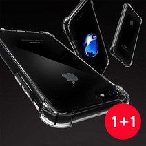 [판매자십이지] 1+1 크리스탈 투명 범퍼케이스