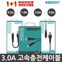 샵비스트 3.0A 고속충전케이블 1+1, 1개, 08-03.샵비화이트 5핀+C타입(3M)