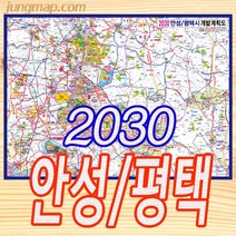2030년 안성-평택 개발계획도 소-중-대 코팅형 안성평택개발도 안성지도 평택지도, 중형150x110cm 코팅형