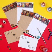 영화필름 편지지 (주문제작), 흰색, 봉투 10장