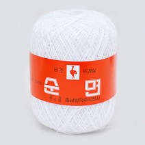 [앵콜스] 타조 구정 뜨개실 레이스실, 30수 백색(4볼세트), 4개