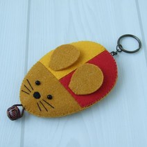 [못난이손] 쥐돌이 열쇠고리 패키지 키홀더 DIY 손바느질DIY, 쥐돌이 열쇠고리 DIY  : 노랑