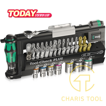 WERA Tool-Check PLUS 비트소켓 라쳇세트 1/4인치 소켓렌치 툴첵플러스 카리스툴