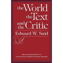 The World the Text and the Critic Paperback, Harvard University Press