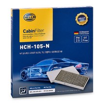 PM2.5 초미세먼지 차단/싼타페 CM(05.09~07.12)/에어컨필터/향균/항균필터/히터, 1세트, H105