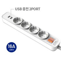 파워매니저 국산 과부하차단 콘센트 멀티탭 4구 USB2구 월마운트, 1개, 1.5m