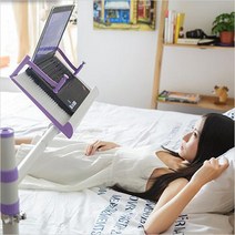 무한상사 파이프데스크 누워서보는 베드테이블 독서대, 화이트+그린