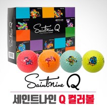 세인트나인 Q 소프트 컬러 골프공 3피스 12p, 옐로우, 그린, 오렌지, 핑크, 1개, 12구