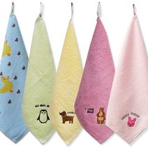 오름바름 어린이집 고리 핸드타올 핸드타월, 선택04_사랑에빠진 코끼리 고리타올_노랑, 1장