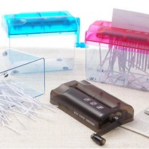 맥스 소중한 개인정보 유출 방지 미니 A6문서파쇄기 파쇄기, 블루