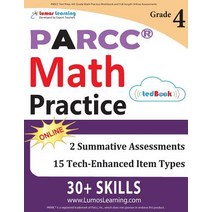 Parcc Test Prep: 4th Grade Math Practice Workbook and Full-Length Online Assessments: Parcc Study Guide Paperback, Lumos Learning