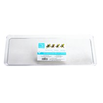 Trendware 플라스틱 사각 투명 쟁반 쟁반, Clear