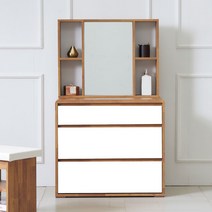 착한가구 메리다 화장대, 03_메리다 800 3단 화장대 멀바우+화이트