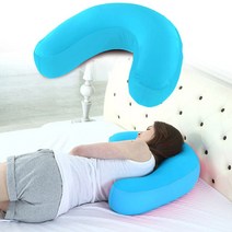 다기능 숙면 비즈베개쿠션, 블루