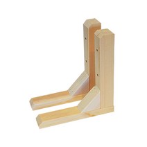 아이베란다 레드파인 2단 접이식 원목파티션, L자 지지대_4개1세트