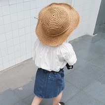 아톰 9303 밀짚리본 어느복장에도 잘어울리는 아이모자 선물용