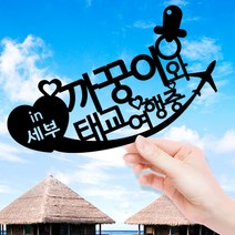 애니데이파티 여행토퍼 케이크토퍼 여행인 생일 프로포즈 백일 돌 신혼여행 태교여행, ★여행토퍼★하트태교여행(제작)