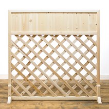 아이베란다 격자파티션 2단 소나무 래티스 격자창 원목 파티션, 1200x1500mm(지지대별도)
