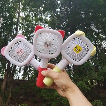 빼콤팬시 애니멀 LED 접이식 휴대용 선풍기, 옐로우