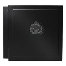 LUXURY통가죽앨범 대용량바인더형 접착식 or 포켓식, AB983-클래식블랙통가죽앨범, a.접착식속지(흑지)45매