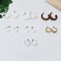반지야반지야 아크릴이어링 써지컬스틸 링귀걸이