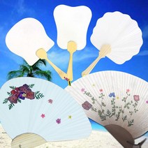 압화부채만들기 매화부채 조가비부채 꼬마부채 만들기체험, 매화부채 대_ 마감접착한지
