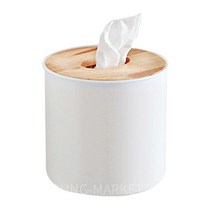 루나리빙 우드 휴지케이스 모음, 우드원형(화이트)