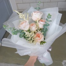 [피오니페페] 줄리엣 장미꽃다발 웨딩부케 장미 생화 부케꽃, 화이트