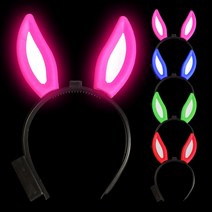 야광나라 LED토끼머리띠, 그린, 1개