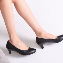 WS-3495발볼넓힘 빅사이즈 블랙 베이직 면접 여자구두