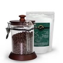 카페리아 나무 아크릴 밀폐용기 750ml+에스프레소 200g(CA2-C1)