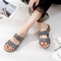 제이드클럽 최고로 편한 여성 4cm 통굽 2선 슬리퍼 샌들 TS360-11