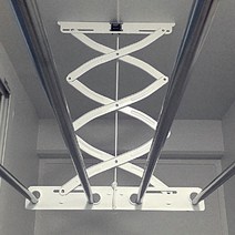 공간채움 [설치비 현장결제] 스테인레스봉 베란다 천장 빨래건조대 3단1.5m, 1개