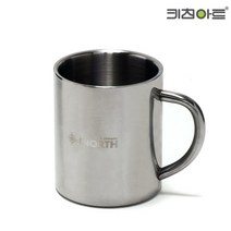 키친아트 캠핑 이중스텐컵 300ml, 1개