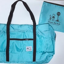 디즈니 푸우 크로스 캐리 폴딩백 여행용 가방 휴대용가방