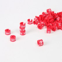 P0000BOK SALE표시 옷걸이 링(50개 묶음), 레드, 50개묶음