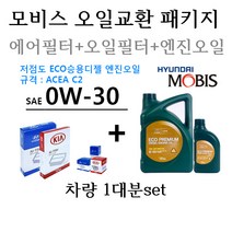 [순정엔진오일교환패키지]그랜드스타렉스15 디젤(28113-4H000/26330-4A001/05200-00640 용량7.4L/판매8L, 0w30, 05200-00640