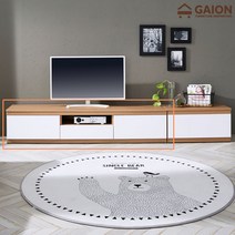 가이온 이든 1500 1단 하프 거실장, 오크화이트