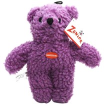 재니스 임브로이더드 베르베르 베어 애견 봉제장난감, Purple, 1개