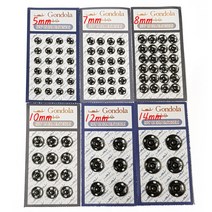 쏘잉스타 곤도라 똑딱이 단추 스냅단추 미니단추, 5mm흑니켈