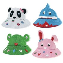 손안에세상 썬캡 모자 만들기 토끼 개구리 상어 팬더