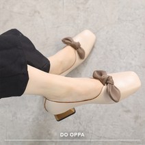 도오빠 여성 구두 3CM 단화 미들힐 여자 플랫 리본 편한 슈즈 당일발송