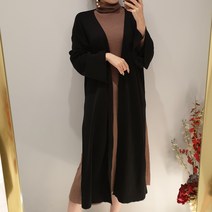 아이보리제이 루즈핏 트임 롱 가디건