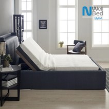 느웰 라텍스 모션베드 슈퍼싱글 (NW1502) + 천연라텍스 매트리스 포함, 네이비_기능성커버C