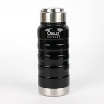 오슬로 스테인레스 기능성 아웃도어 텀블러 유광, 샤인블랙, 500ml