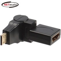 HDMI (F) - Mini HDMI (M) 180도 이중 회전 젠더 영상음성 연결 회전젠더, 290063